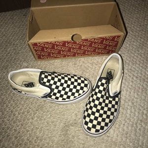 Slip on checkered vans